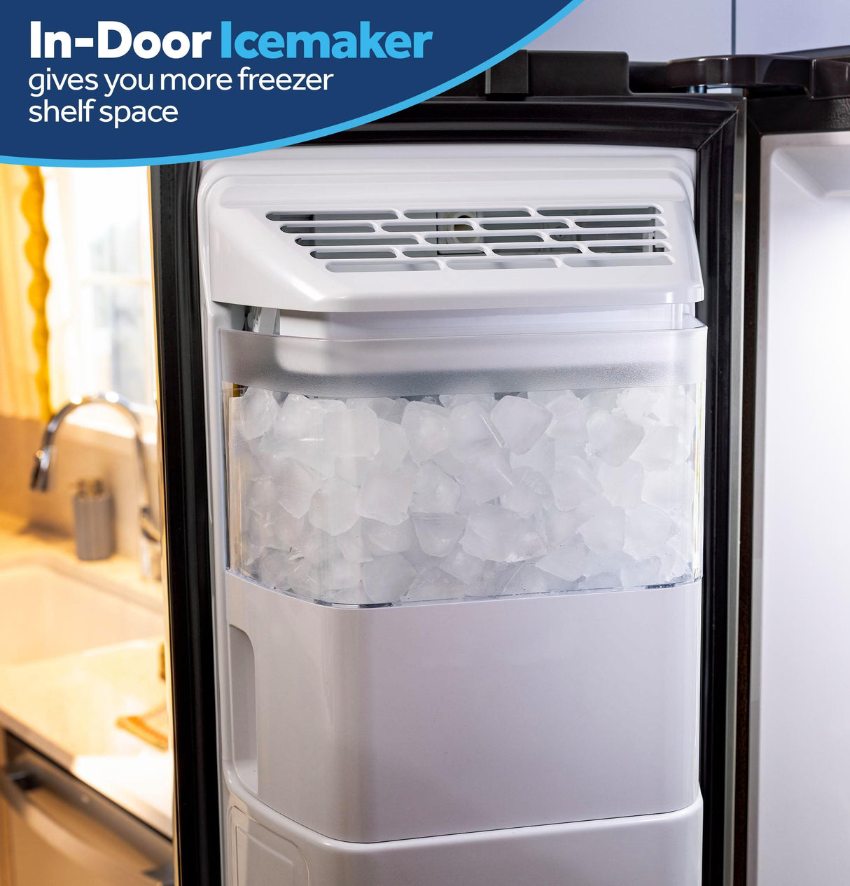 GE® 23.6 Cu. Ft. Counter-Depth Side-By-Side Refrigerator with Extra Tall Dispenser and In-Door Icemaker