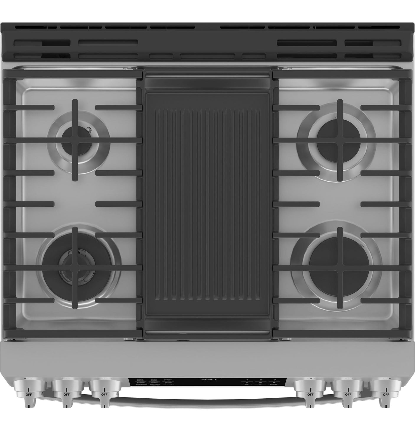 GE Profile™ 30" Smart Dual Fuel Slide-In Front-Control Fingerprint Resistant Range