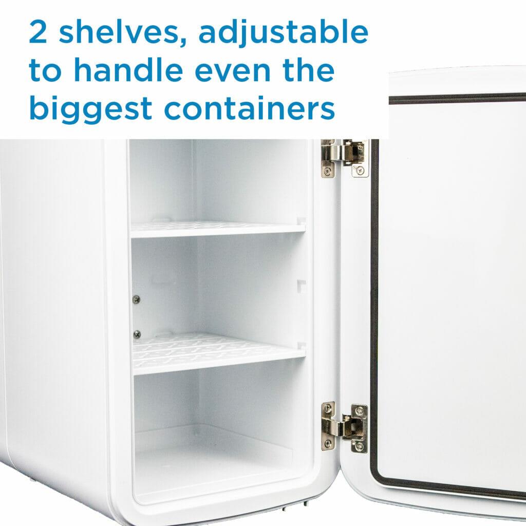 Danby 7.4L Mini Fridge with Mirror & Light in White