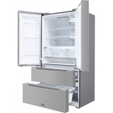 Thor Kitchen - 22.5 Cu. Ft. 4-door French Door Refrigerator With Recessed Handle In Stainless Steel, Counter Depth
