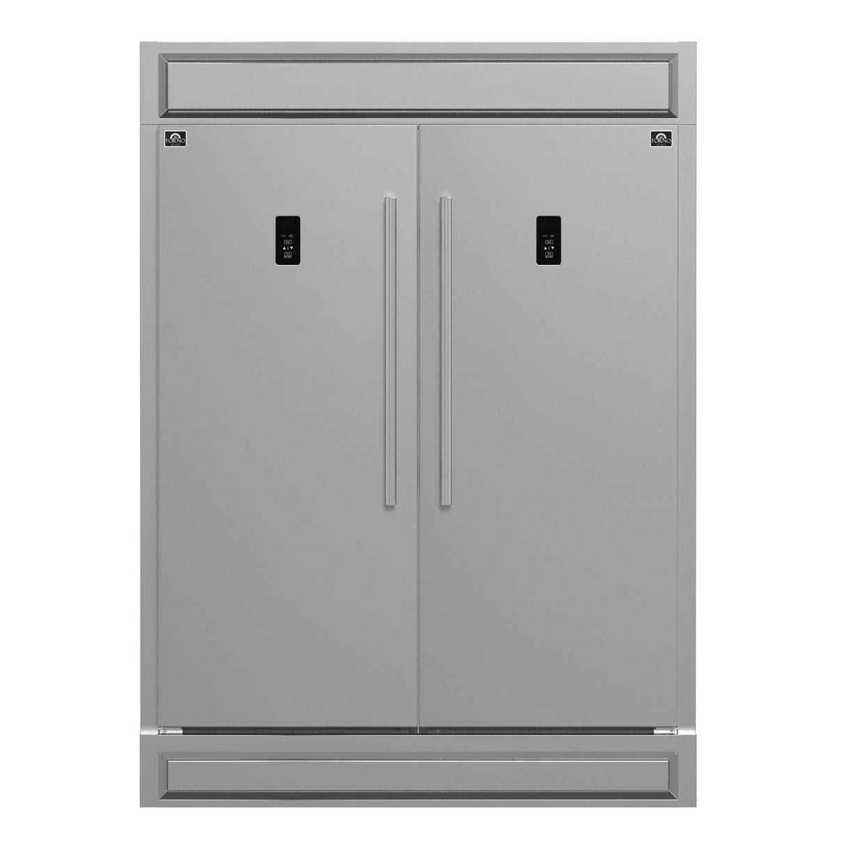 Forno Fortezza 60 Inch Convertible Refrigerator/Freezer with Modern Trim Kit, Stainless Steel, Total No Frost, with Automatic Ice Maker