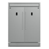 Forno Fortezza 60 Inch Convertible Refrigerator/Freezer with Modern Trim Kit, Stainless Steel, Total No Frost, with Automatic Ice Maker