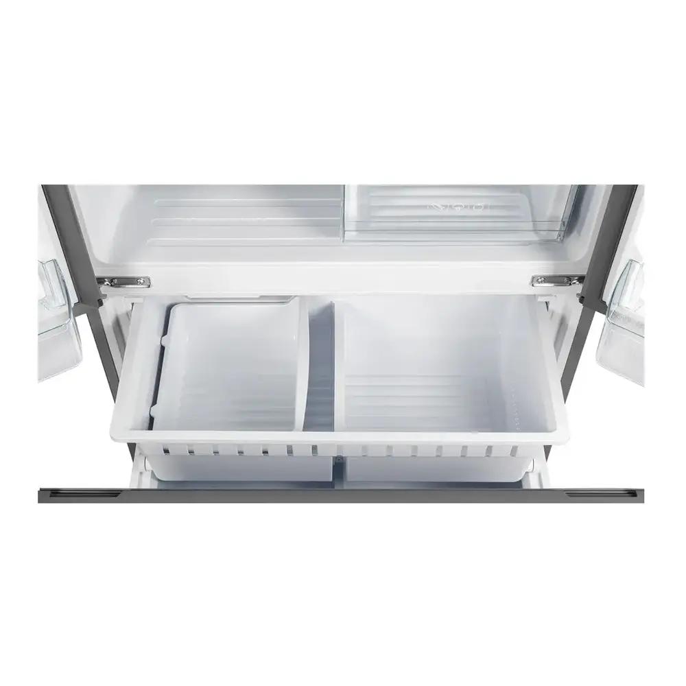 Verona VEFFD3620RISL 36 inch Freestanding French Door Refrigerator with 20.3 cu. ft. Capacity, Automatic Ice Maker, Recessed Handle