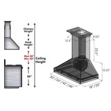 ZLINE 42" Designer Series Wooden Wall Range Hood with Crown Molding (KBRR-42)