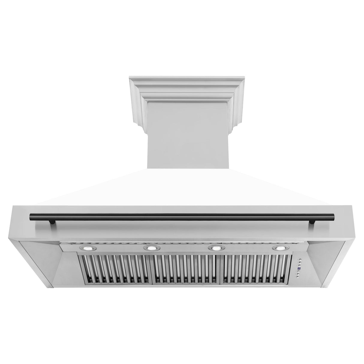 ZLINE 48 in. Autograph Edition Stainless Steel Range Hood with White Matte Shell and Handle (8654STZ-WM48) [Color: Matte Black]