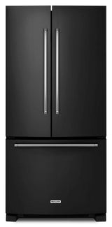 22 Cu. Ft. 33-Inch Width Standard Depth French Door Refrigerator with Interior Dispenser - Black