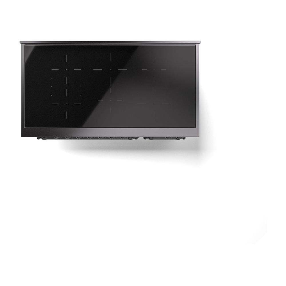ILVE UNI486QNMPBGC Nostalgie II Noblesse 48 inch Induction Range (Solid Door, Blue Grey, Chrome)
