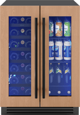 Presrv Wine & Bev Cooler, 24in UC, Panel Ready, French Door