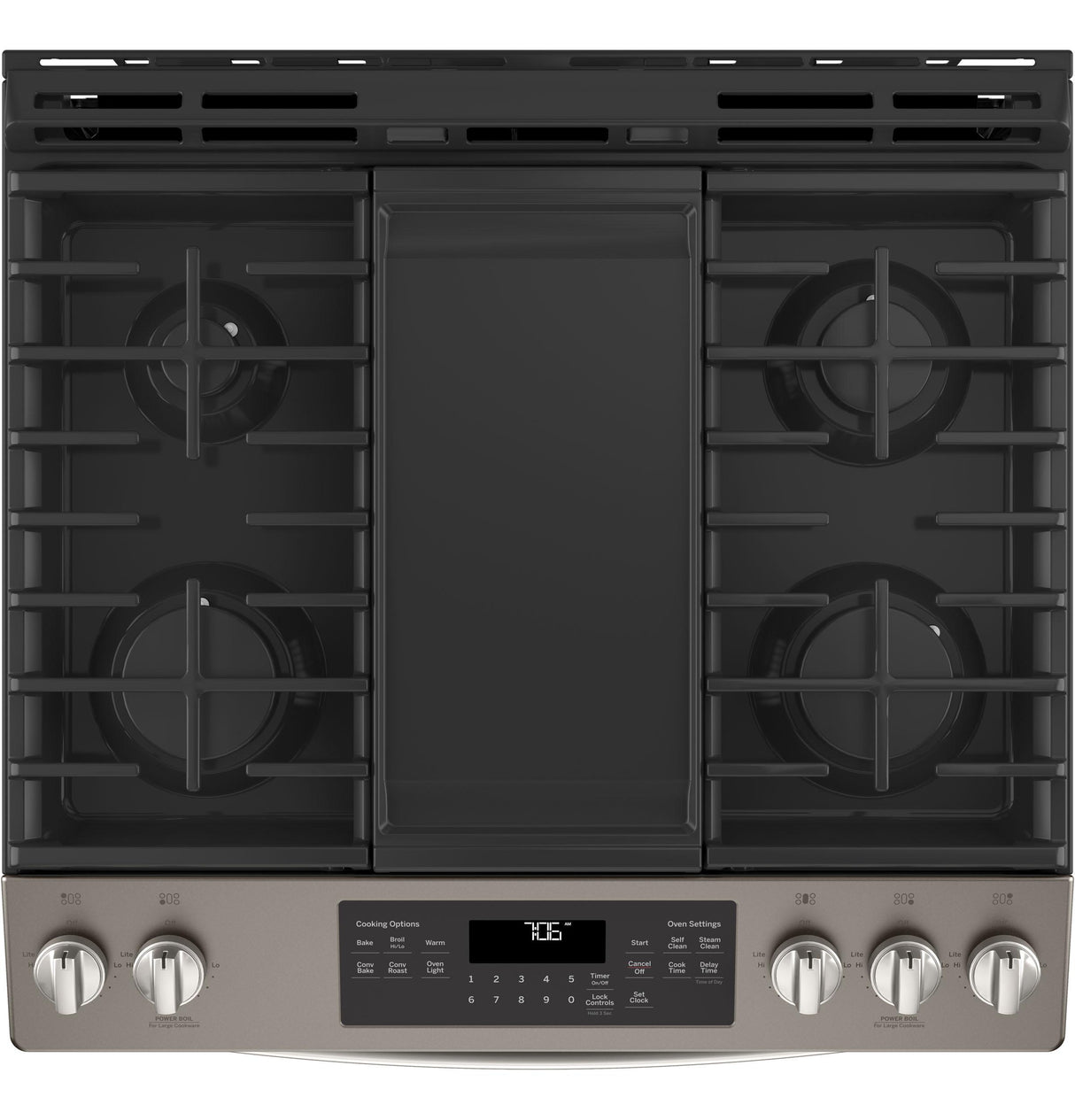 GE® 30" Slide-In Front-Control Convection Gas Range