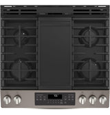 GE® 30" Slide-In Front-Control Convection Gas Range