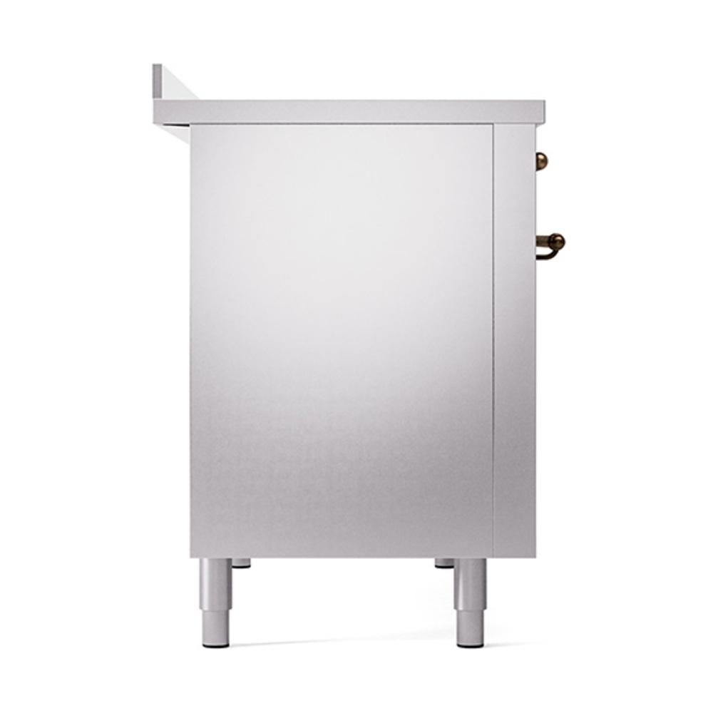 ILVE UNI486QNMPSSB Nostalgie II Noblesse 48 inch Induction Range (Solid Door, Stainless Steel, Burnished)