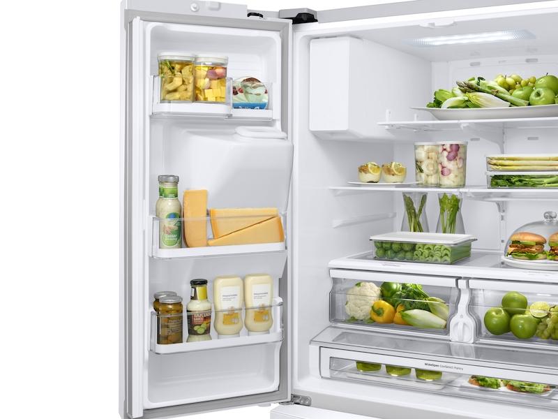 23 cu. ft. 3-Door French Door, Counter Depth Refrigerator with CoolSelect Pantry™ in White
