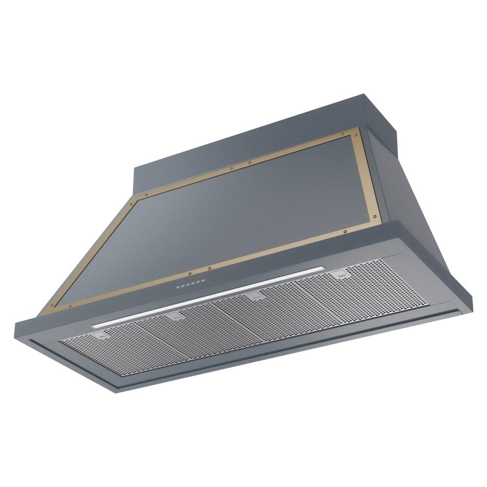 ILVE UANB48BGG Nostalgie Noblesse 48 inch Range Hood (Blue Grey, Brass)