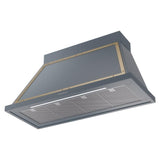 ILVE UANB48BGG Nostalgie Noblesse 48 inch Range Hood (Blue Grey, Brass)