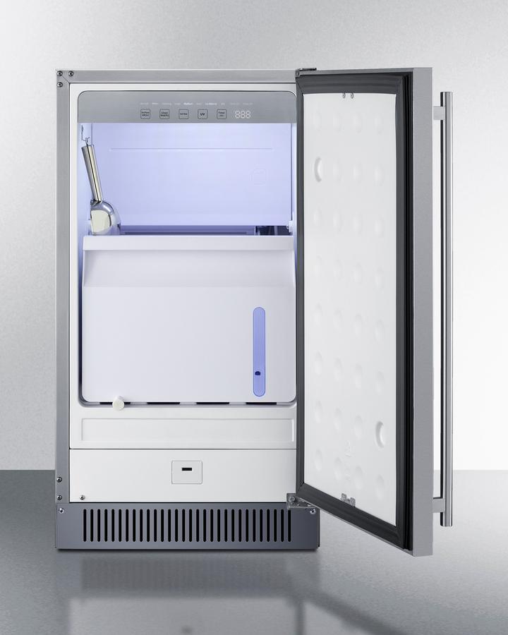 18" Wide Clear Icemaker, ADA Compliant