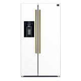 Forno Salerno Espresso 36-Inch White Side-by-Side Refrigerator, 20 Cu. Ft., Frost-Free, Ice & Water Dispenser, ENERGY STAR Certified