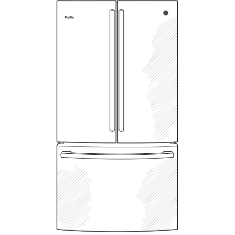GE Profile™ Series ENERGY STAR® 23.1 Cu. Ft. Counter-Depth French-Door Refrigerator