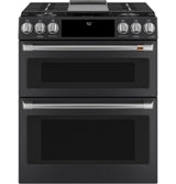 Café™ 30" Smart Slide-In, Front-Control, Gas Double-Oven Range with Convection