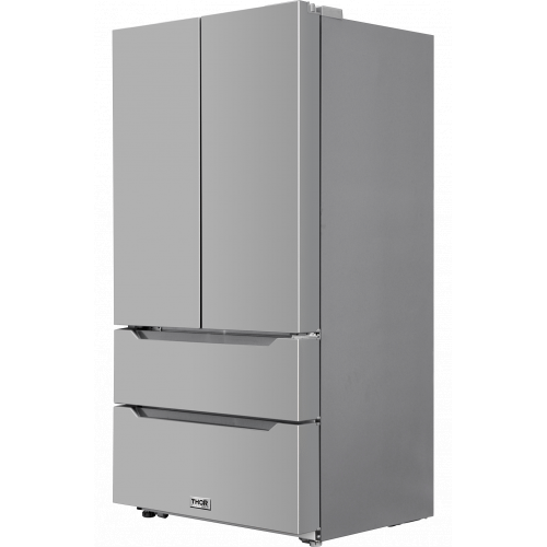 Thor Kitchen - 22.5 Cu. Ft. 4-door French Door Refrigerator With Recessed Handle In Stainless Steel, Counter Depth