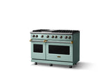 48"W. Sealed Burner Gas Range (Burner: 6g, Finish: Splash, Trim: Brushed Brass, Fuel: Natural Gas)