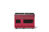 48"W. Sealed Burner Gas Range (Burner: 8b, Finish: Valentine, Trim: Polished Chrome, Fuel: Natural Gas)