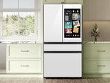 Bespoke 23 cu. ft. Counter Depth 4-Door French Door Refrigerator with AI Family Hub™+ AI Vision Inside™ in White Glass