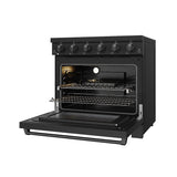 36 Inch Professional Electric Range In Black  Gordon Ramsay Series