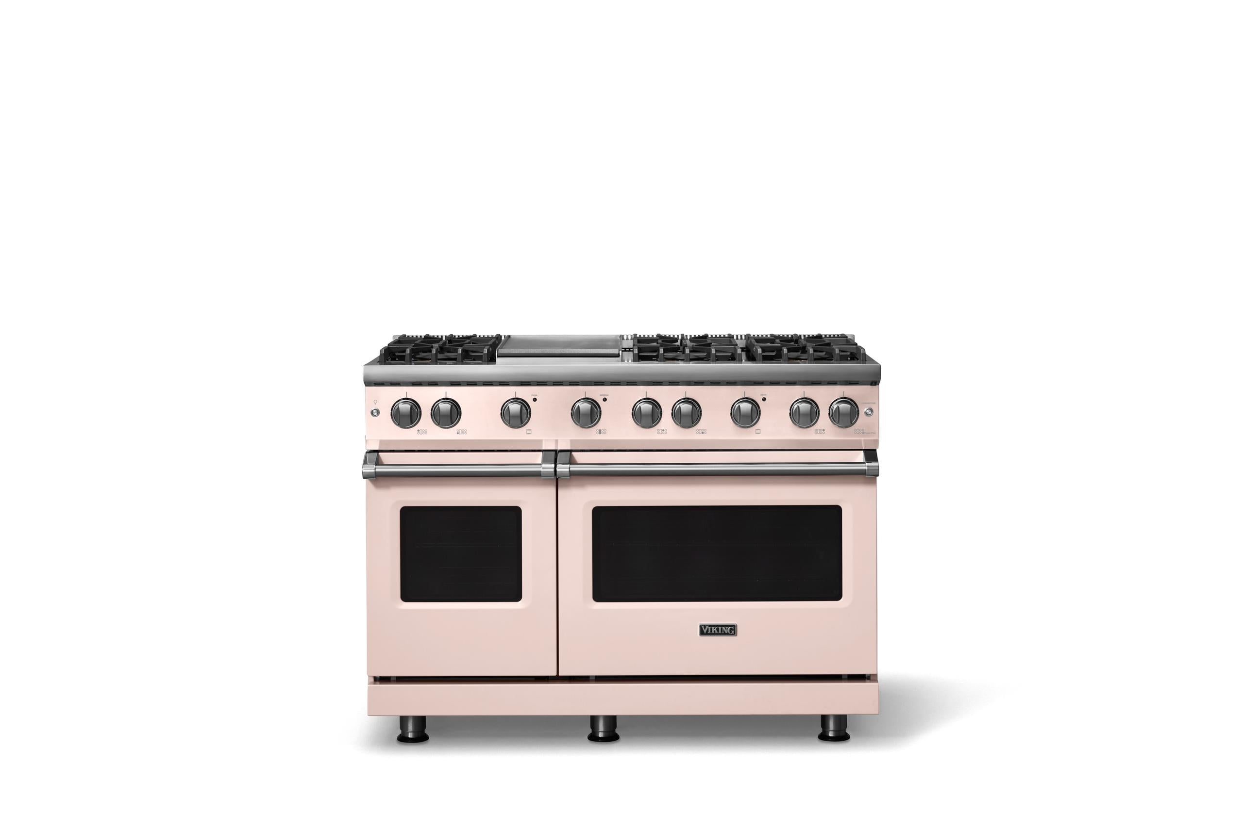 48"W. Sealed Burner Gas Range (Burner: 6g, Finish: Blush, Trim: Polished Chrome, Fuel: Propane)