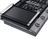 Transitional 36" Gas Cooktop, Silver Stainless Steel, Natural Gas/Liquid Propane