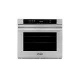 27" Single Wall Oven, Silver Stainless Steel with Flush Handle