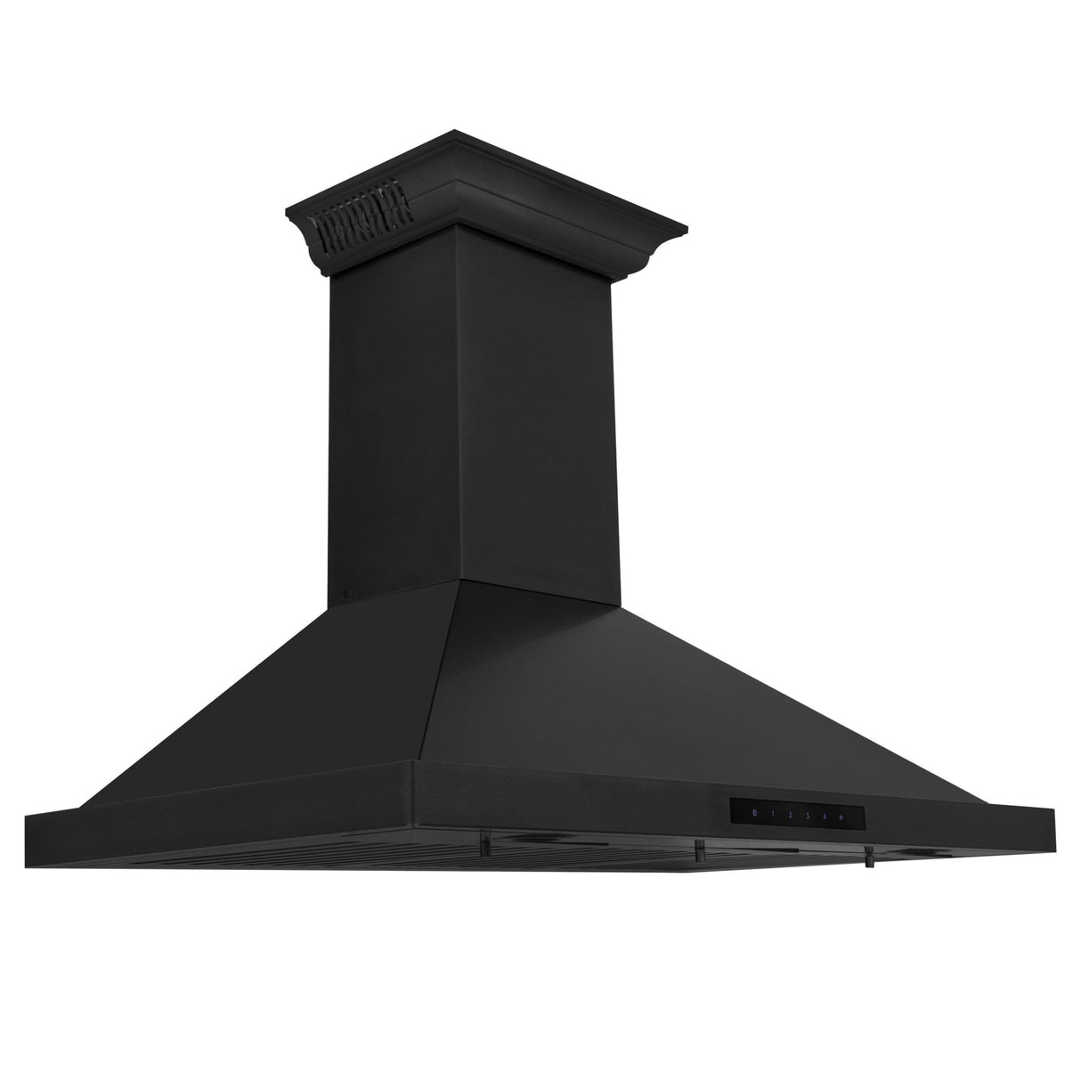ZLINE Ducted Vent Wall Mount Range Hood in Black Stainless Steel with Built-in ZLINE CrownSound Bluetooth Speakers (BSKBNCRN-BT)