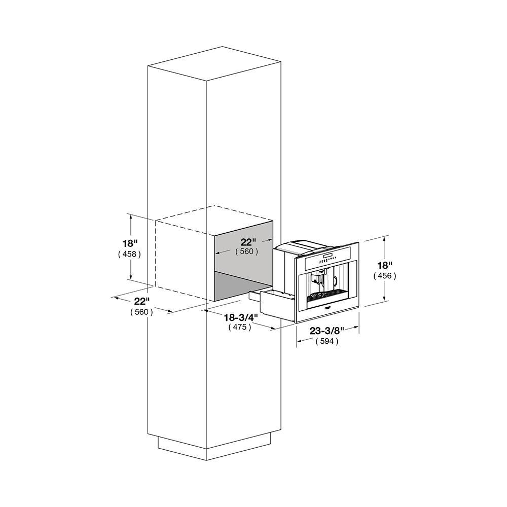 24" BUILT-IN COFFEE MACHINE