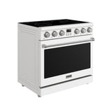 36 Inch Electric Range In White - Contemporary Professional