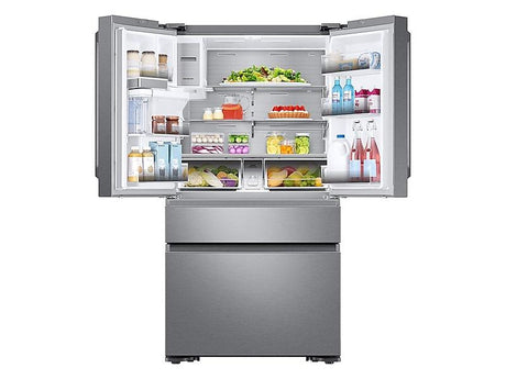 23 cu. ft. Counter Depth 4-Door French Door Refrigerator with Polygon Handles in Stainless Steel