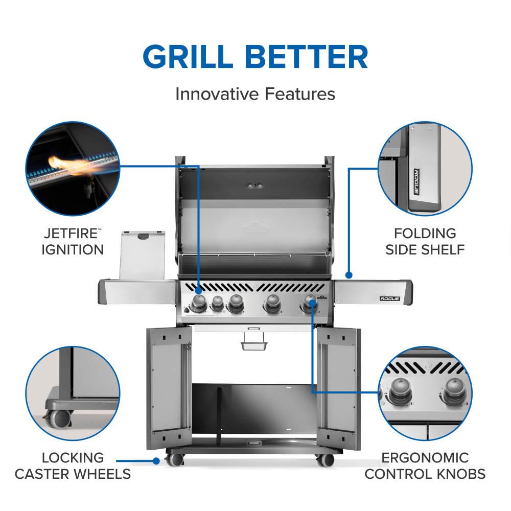 Rogue 525 SB with Range Side Burner , Propane, Stainless Steel
