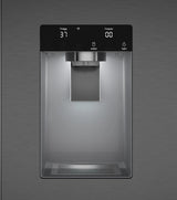 500 Series French Door Bottom Mount Refrigerator 36" Black Stainless Steel, Total No Frost