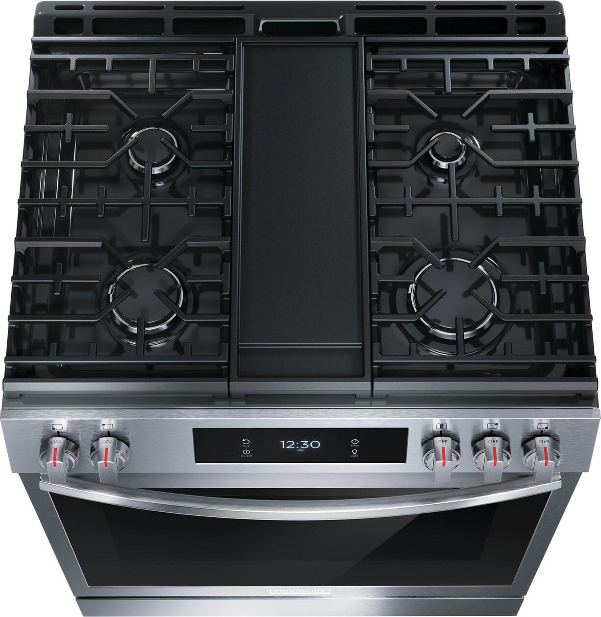 30" Front Control Gas Range with Total Convection