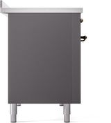 Nostalgie II 48 Inch Electric Freestanding Range in Matte Graphite with Bronze Trim