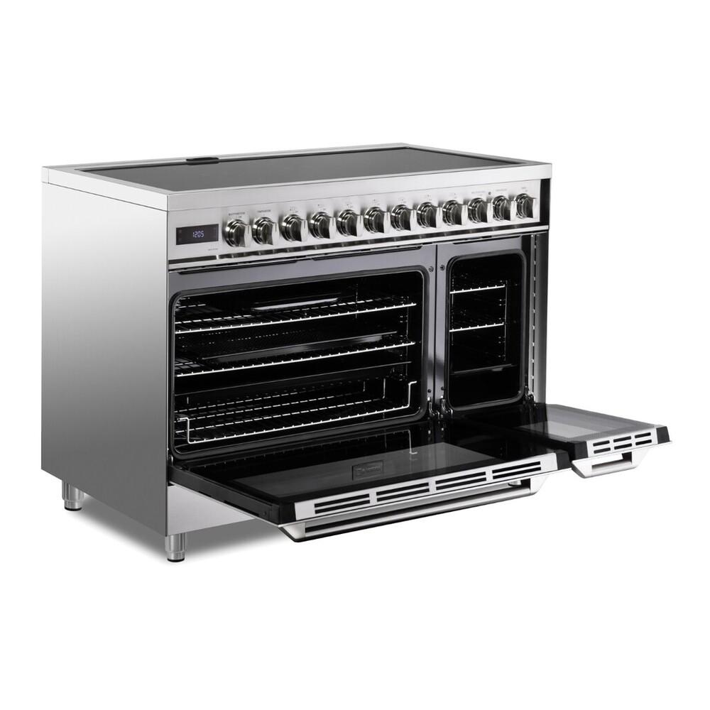 Verona Ultima 48" Induction Range with 7 Elements, Griddle and 6.5 cu. Ft. Oven Capacity in Stainless Steel