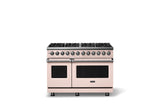 48"W. Dual Fuel Range (Burner: 8b, Finish: Blush, Trim: Polished Chrome, Fuel: Propane)
