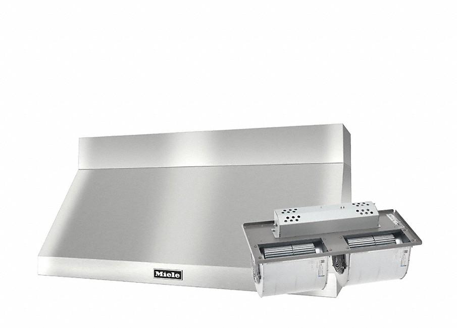 DAR 1250 Set 1 Wall-Mounted Range Hood with Extraction Mode with integrated XXL motor including 6" chimney cover.