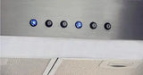36" CCC 600/395 CFM Island Hood Stainless/Glass