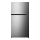 Verona VEFTF3018RSL 30 inch Top Freezer Refrigerator with 18.1 cu. ft. Total Capacity, LED Lighting, Reversible Doors, Gallon Door Storage, Recessed Handle, Energy Star (Stainless Steel Look)
