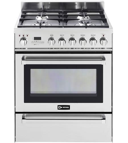 Stainless Steel 30" Self-Cleaning Dual Fuel Range with Warming Drawer