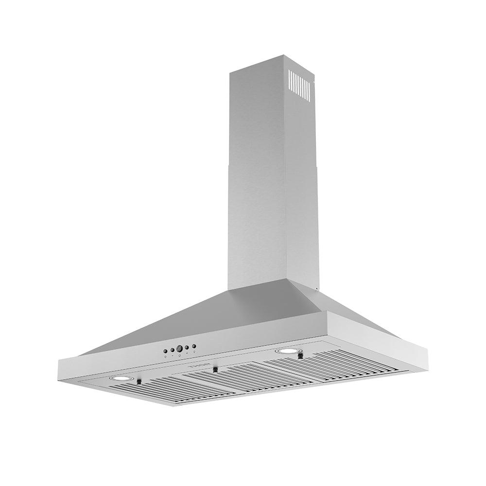 36 Inch Wall Mounted Chimney Range Hood With 350 Cfm