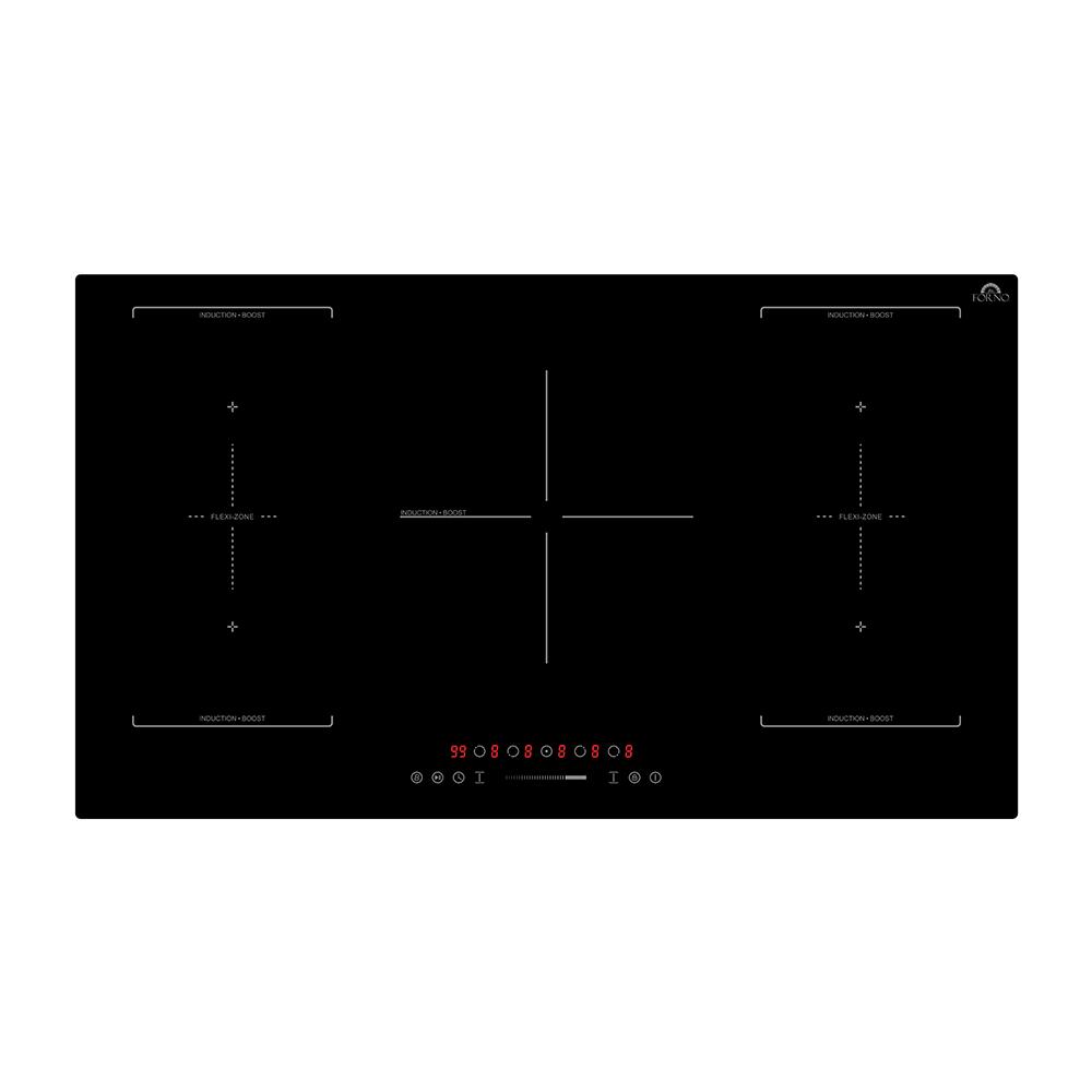 Forno Ornonzo 36-Inch Induction Cooktop, 5 Zones, 2 Flex-Zones, 10,200W Total Power, Touch Control, 9 Power Levels