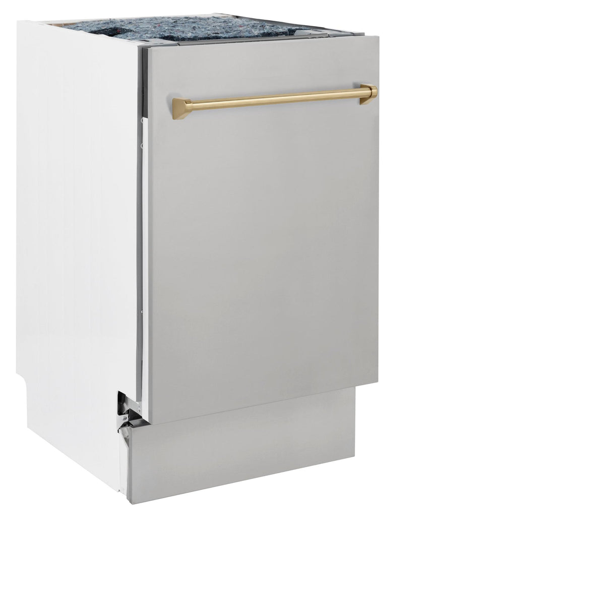 ZLINE Autograph Edition 18 Compact 3rd Rack Top Control Dishwasher in Stainless Steel with Accent Handle, 51dBa (DWVZ-304-18) [Color: Champagne Bronze]