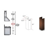 ZLINE 61" Wooden Chimney Extension for Ceilings up to 12.5 ft. (373WH-E)
