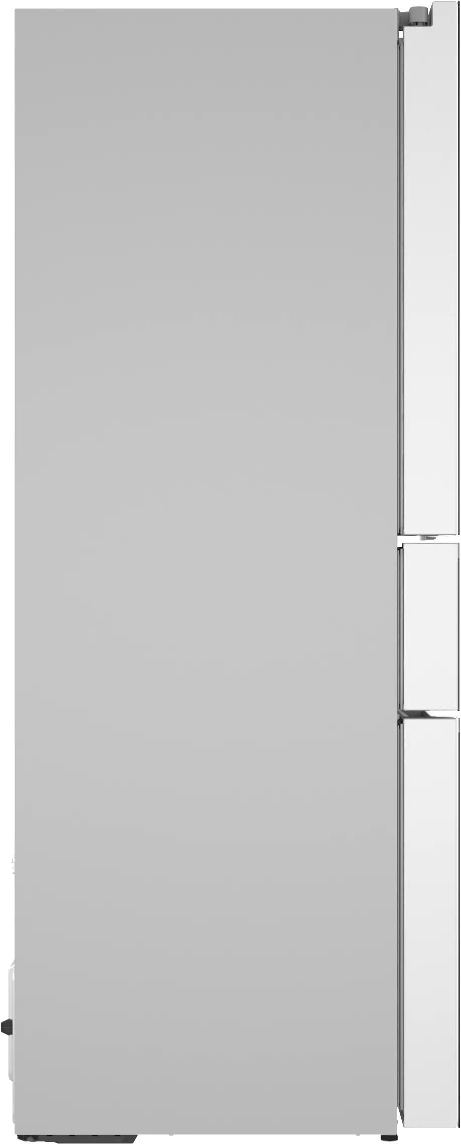 800 Series French Door Bottom Mount Refrigerator, Glass door 36" White, Total No Frost