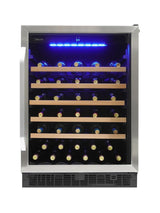 Silhouette 24" Built-in Wine Cellar In Stainless Steel